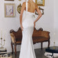One-Shoulder Stretch Satin Gown Blends Sculpted, Draping - Farnelli