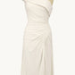 Ladivine Amoris T802 Knee Length One Shoulder Chiffon Dress