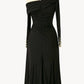 Ladivine Amoris T803 Off the Shoulder Long Sleeve Knee Length Dress