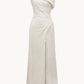 Ladivine Amoris T806 One Shoulder Evening Sequin Dress Leg Slit