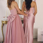 Amoris T712 Strapless Crepe Bodice A-Line Gown Layered Tulle Skirt