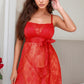 Eyelash Lace Babydoll and Thong