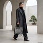 Italian Genuine Woven-Embossed Metallic Suede Top-Handle Bag | Savona