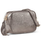 Italian Genuine Metallic Suede Crossbody Bag | Gubbio