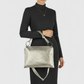 Italian Metallic Full-Grain Leather Shoulder Bag | Prato