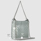 Italian Genuine Basketweave-Embossed Metallic Suede Crossbody Bag | Bari