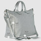Italian Genuine Metallic Suede Top-Handle Bag | Padova