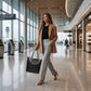 Italian Genuine Metallic Suede Tote Bag | Pisa
