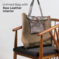 Italian Genuine Metallic Suede Tote Bag | Pisa