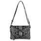 Italian Genuine Python-Print Suede Crossbody Bag | Lecce