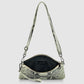 Italian Genuine Python-Print Suede Crossbody Bag | Lecce