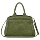 Italian Genuine Suede & Full-Grain Leather Top-Handle Bag | Forlì