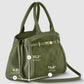 Italian Genuine Suede & Full-Grain Leather Top-Handle Bag | Forlì