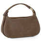 Italian Genuine Suede & Full-Grain Leather Crossbody Bag | Cremona