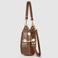 Italian Genuine Suede & Full-Grain Leather Shoulder Bag | Arezzo