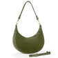 Italian Genuine Suede & Full-Grain Leather Shoulder Bag | Arezzo