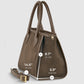 Italian Genuine Suede & Full-Grain Leather Top-Handle Bag | Alba
