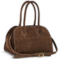 Italian Genuine Suede Top-Handle Bag | Novara
