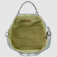 Italian Genuine Woven-Embossed Metallic Suede Top-Handle Bag | Urbino