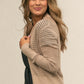 Inherit Co. Tate crochet open-knit cardigan with open front and textured weave