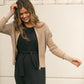 Inherit Co. Tate crochet open-front cardigan with open knit texture in IC Layering Essentials collection