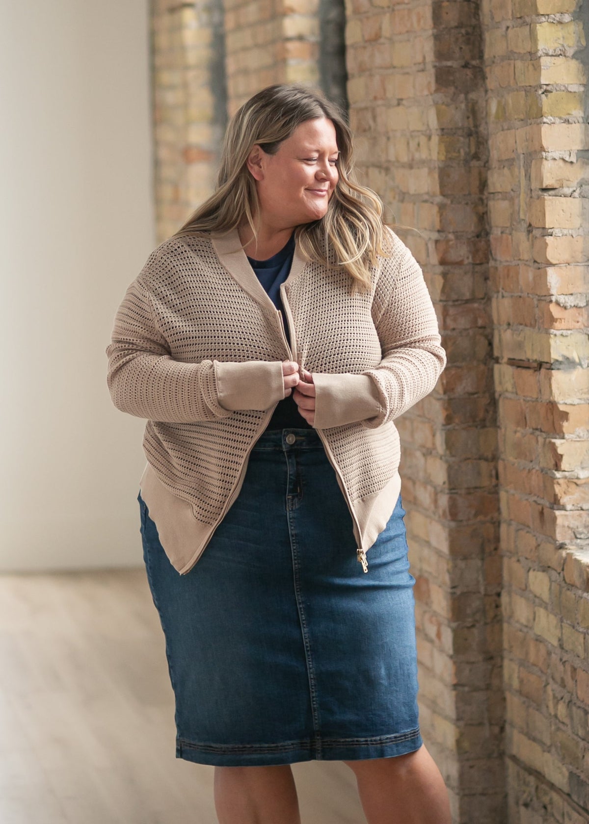 Inherit Co. Tate crochet open knit cardigan in IC Layering Essentials collection