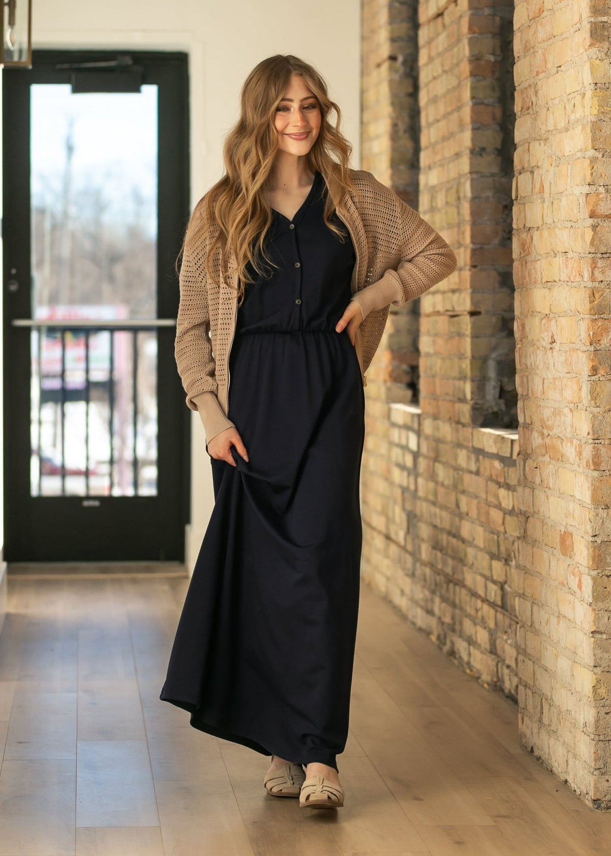 Inherit Co. Tate crochet open knit cardigan from IC Layering Essentials, shown in a lightweight textured design