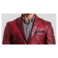 Theo Red Leather Blazer – Leather Blazer for Men