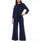 Gracia Fashion Women's Thick Long Sleeve Shirt with Waist Tie