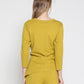 Gracia Fashion Women's Thick Long Sleeve Shirt with Waist Tie