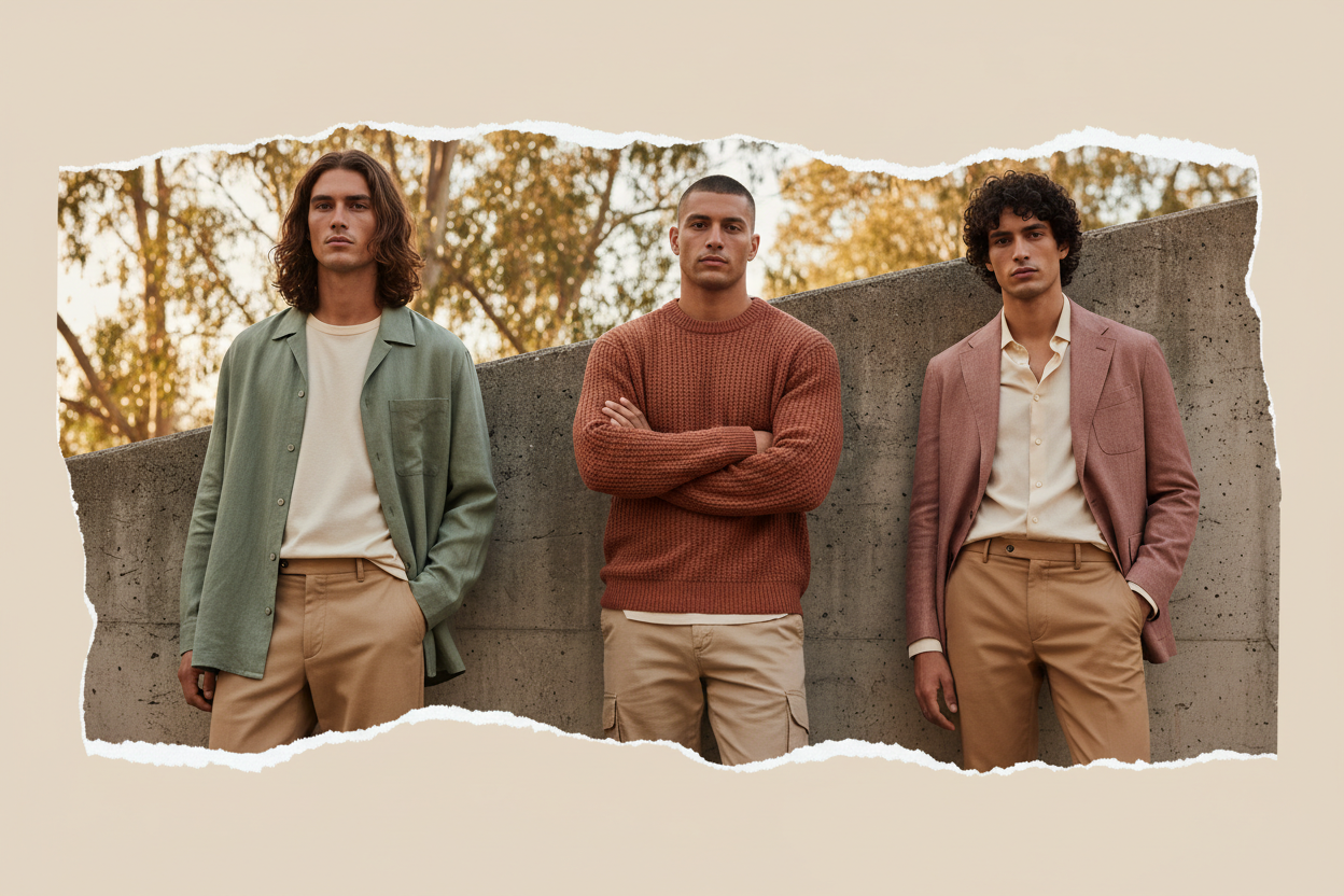 Three men: Long hair, Buzz cut, Curly hair