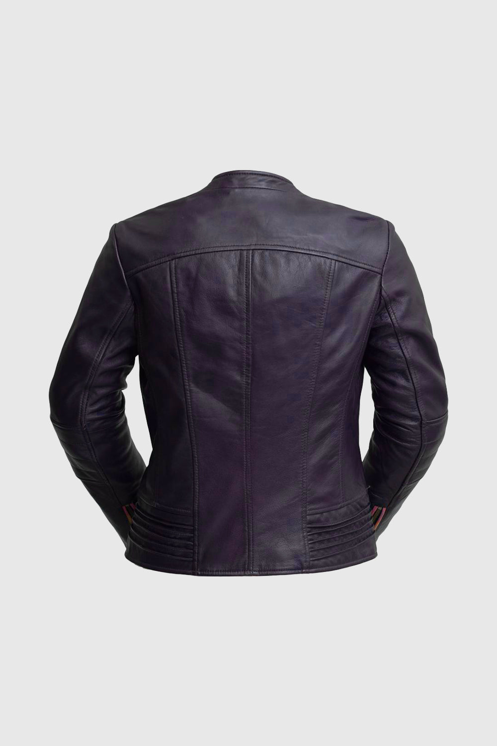 Whet Blu NYC Trish women's lambskin leather jacket, back view