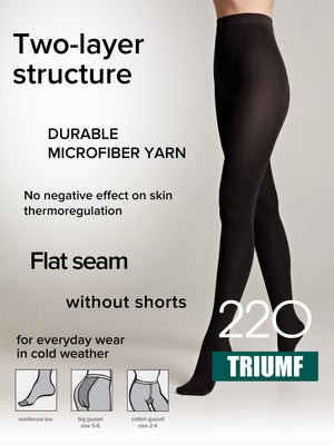 Tights Conte Triumf 220 Den - Warm Opaque Microfiber