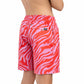 Tropical Swirl, Coral and Orchid Boys Hybrid Short, Swim and Play Trunk