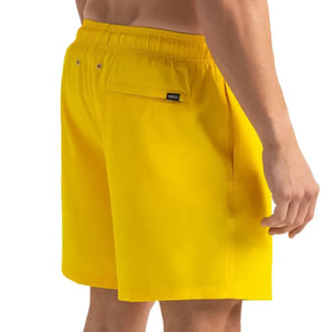 Capelle Miami True Yellow Hybrid swim trunk with compression lining, solid design, ideal for resort and beach wear.