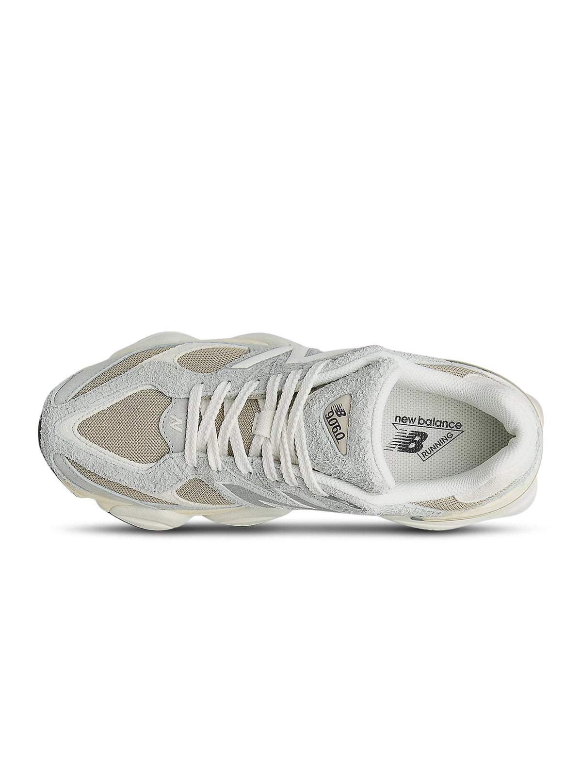 New Balance Mens 9060 Lifestyle Shoes in grey, showcasing the stylish sneakers with textured details and comfortable design.