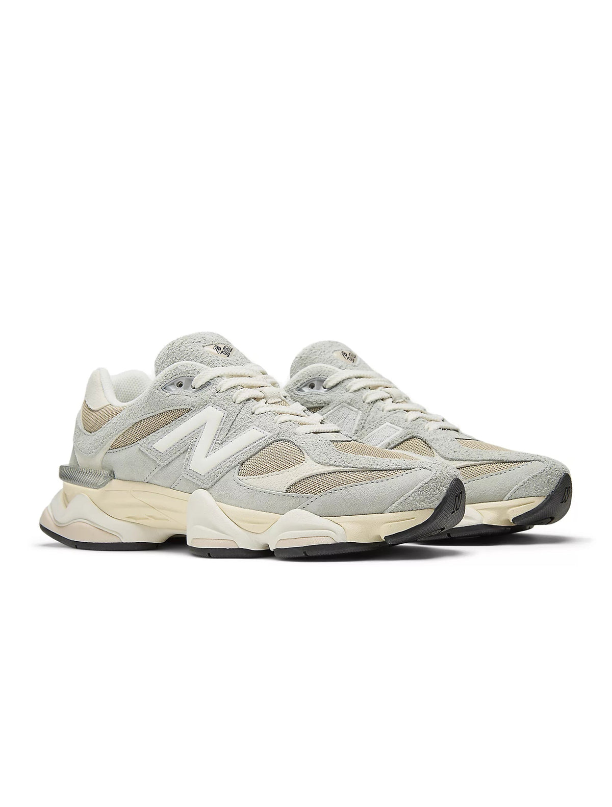 New Balance Mens 9060 Grey Lifestyle Shoes, casual footwear with sleek design and comfortable fit, shown on a clean surface.