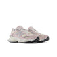 New Balance Womens 9060 Lifestyle Shoes in Rose Sugar with stylish design, featuring pink accents and comfortable footwear for women.
