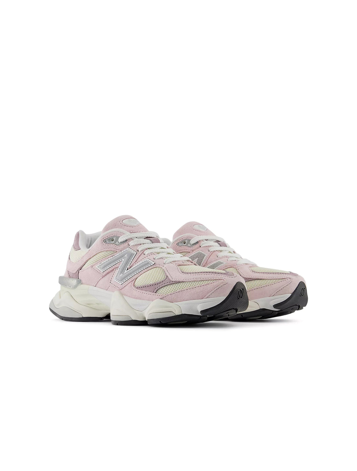 New Balance Womens 9060 Lifestyle Shoes in Rose Sugar with stylish design, featuring pink accents and comfortable footwear for women.