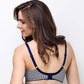 Unlined Full Figure Lace Bra Lauma Navy-2