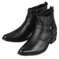 CALTO - T8112 - 3.3 Inches Taller (Black) - Zipper Boots