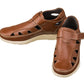 CALTO - K2133 - 2.8 Inches Taller (Brown) - Fisherman Sandal Lightweight