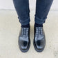 CALTO S9118 - 3" Taller Black Leather Elevator Work Shoes