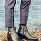 CALTO - T8112 - 3.3 Inches Taller (Black) - Zipper Boots