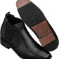CALTO Black Leather Chelsea Boots - 3 Inches - T54021