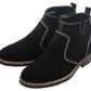 CALTO - Y41082 - 3.2 Inches Taller (Nubuck Black) - Zipper Boots