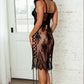 Floral Lace and Velvet Slip Chemise