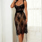 Floral Lace and Velvet Slip Chemise