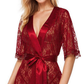 Lace Short Sleeve Lingerie Robe