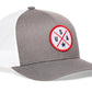USA X Trucker Hat  |  White-Red-Blue America Snapback